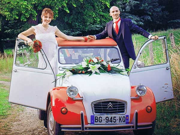 mariage beaujolais 2cv